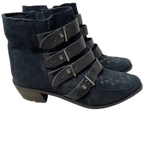 Free‎ People Ranger  Black Ankle Boot Size 7